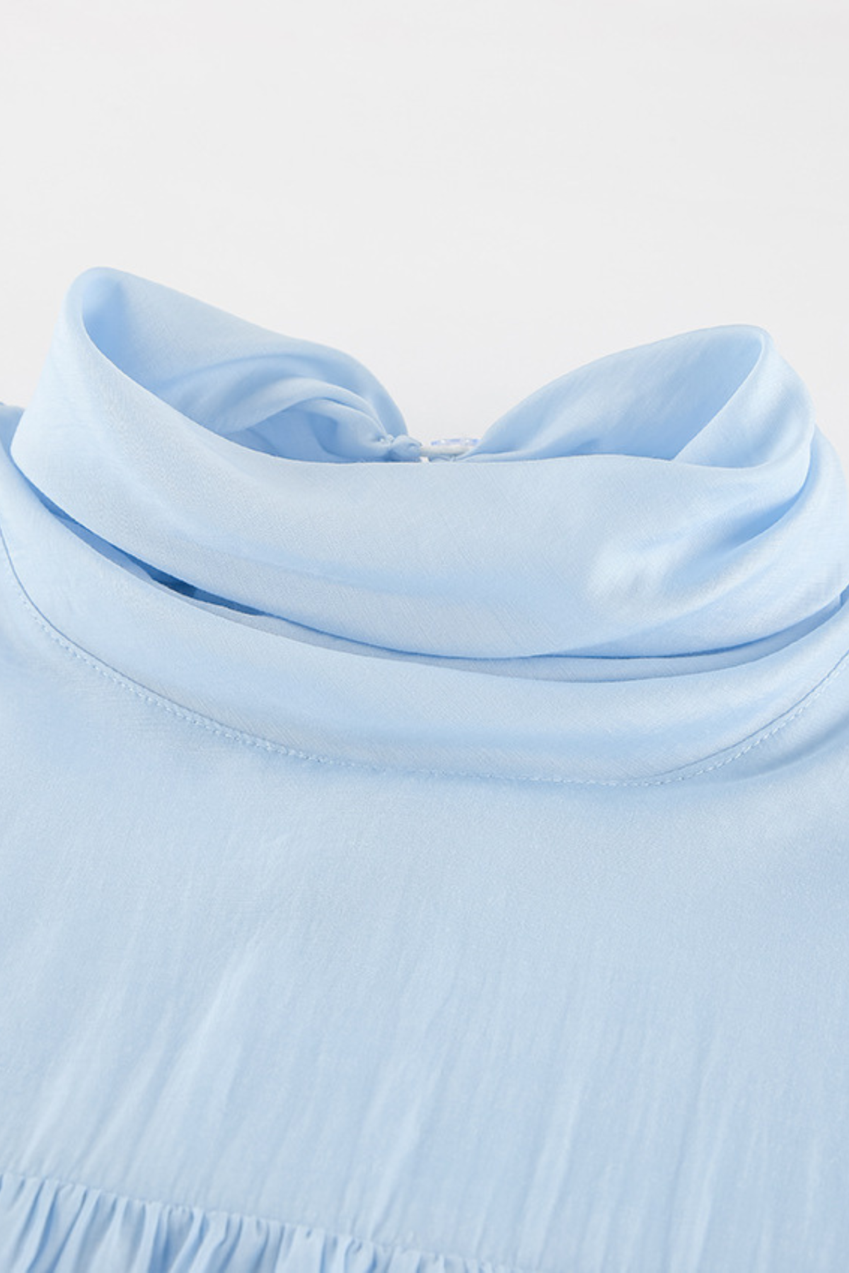 High Neck Ruffle Blouse