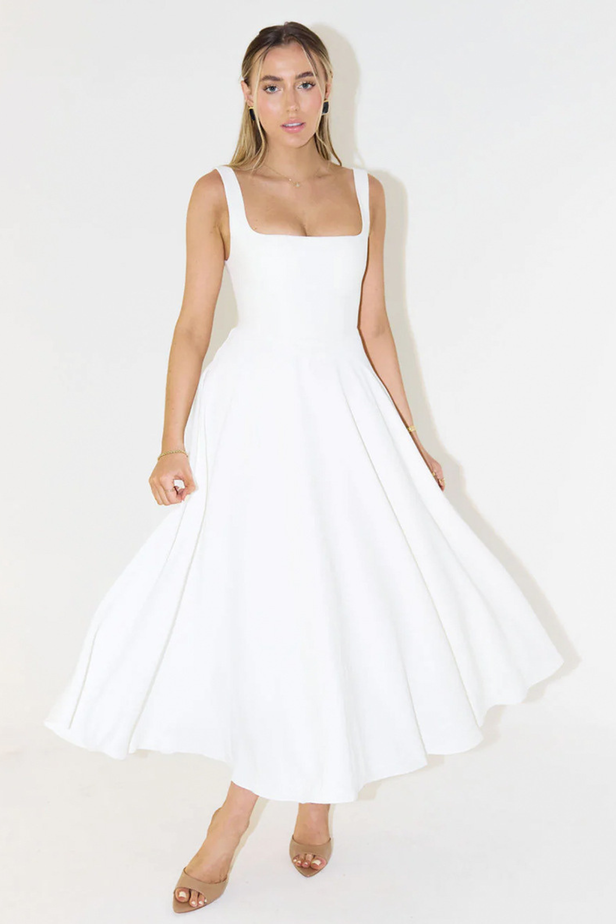 Summer Slim Fit Square Neck Dress