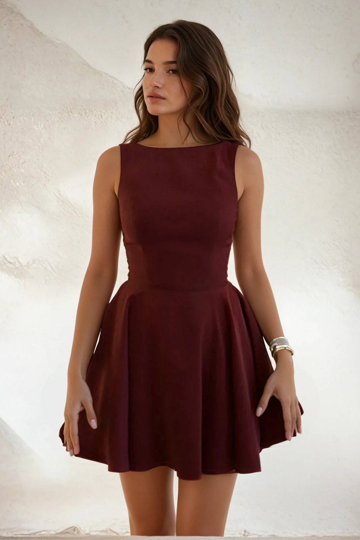 Backless A-Line Mini Dress