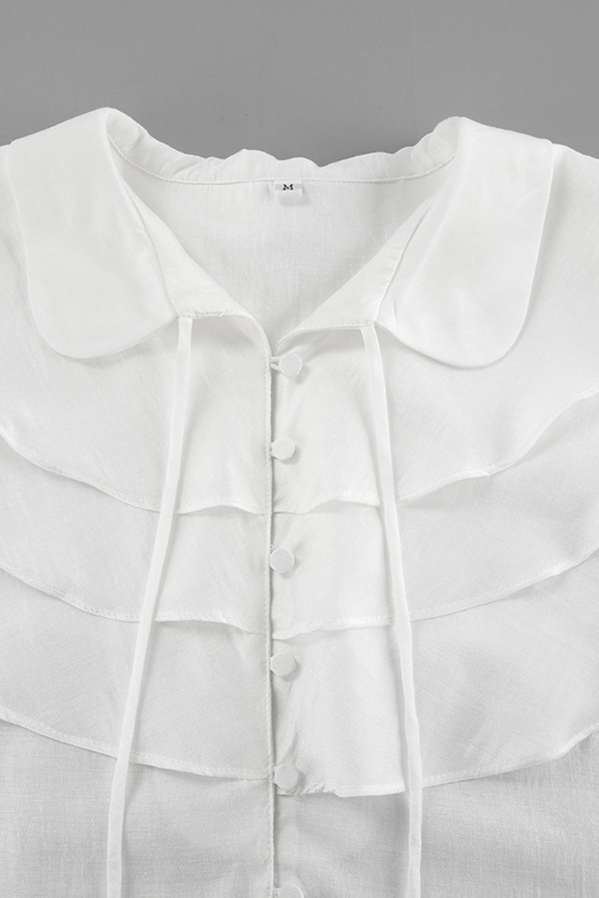 Ruffled Tie Collar Blouse