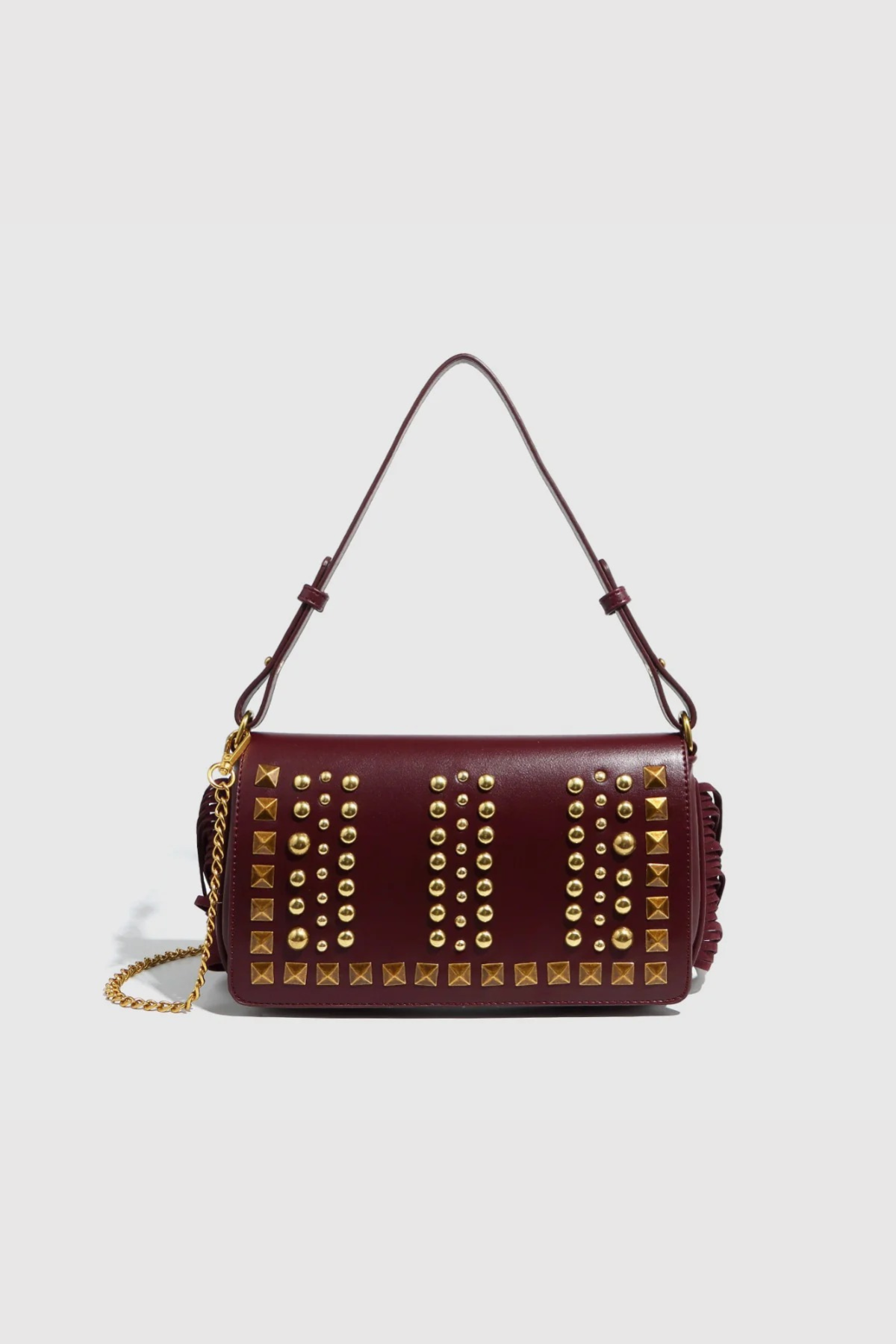 Retro Tassel Rivet Crossbody Bag