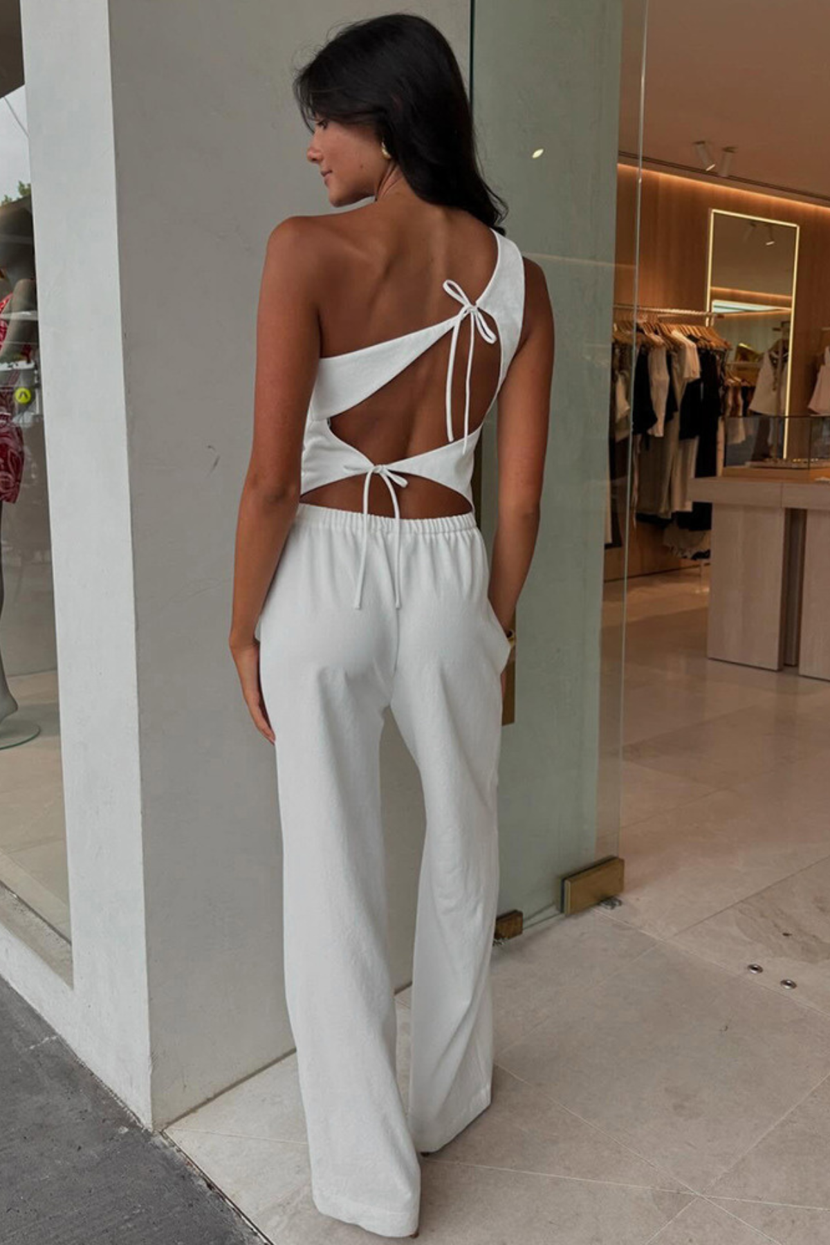 Back Cutout Top and Pant Set