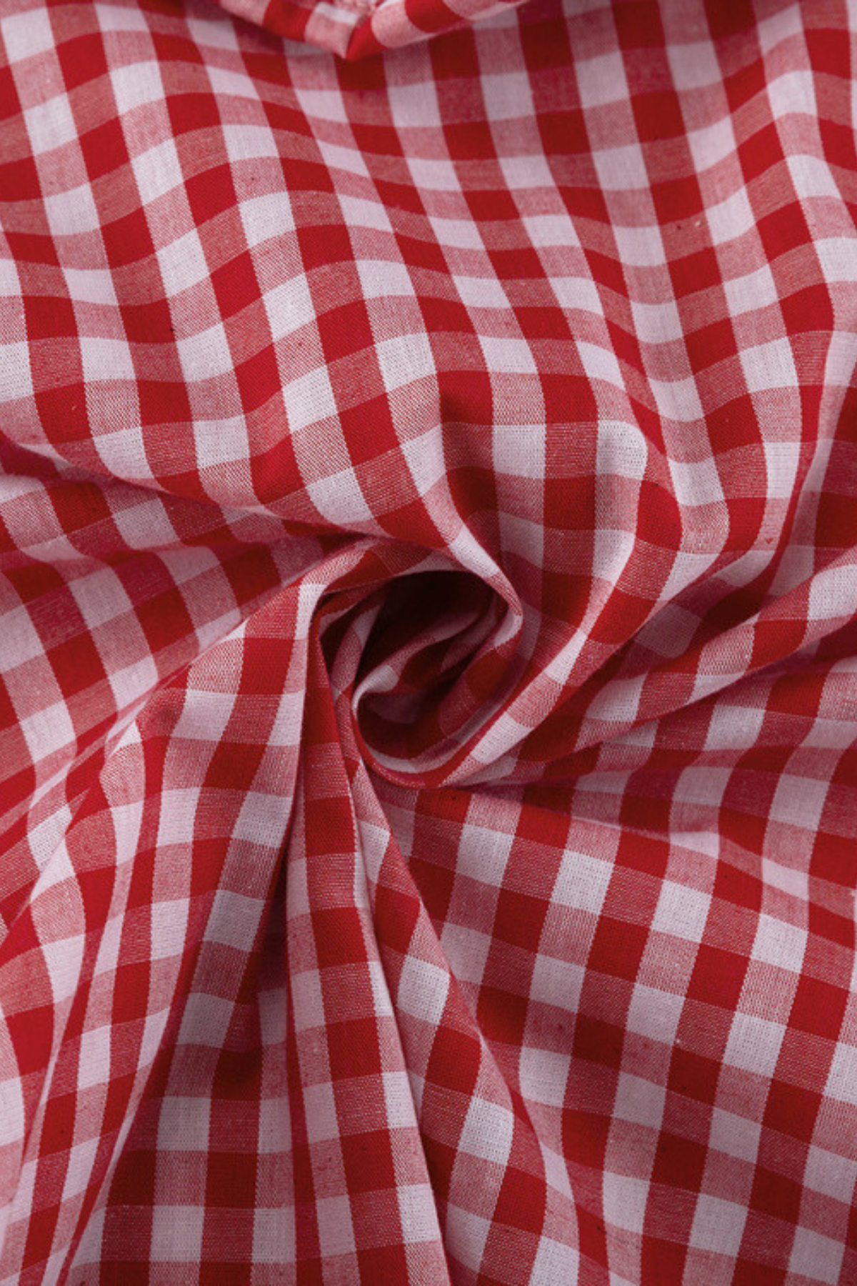Cotton Plaid Ruffled Collared Shirt