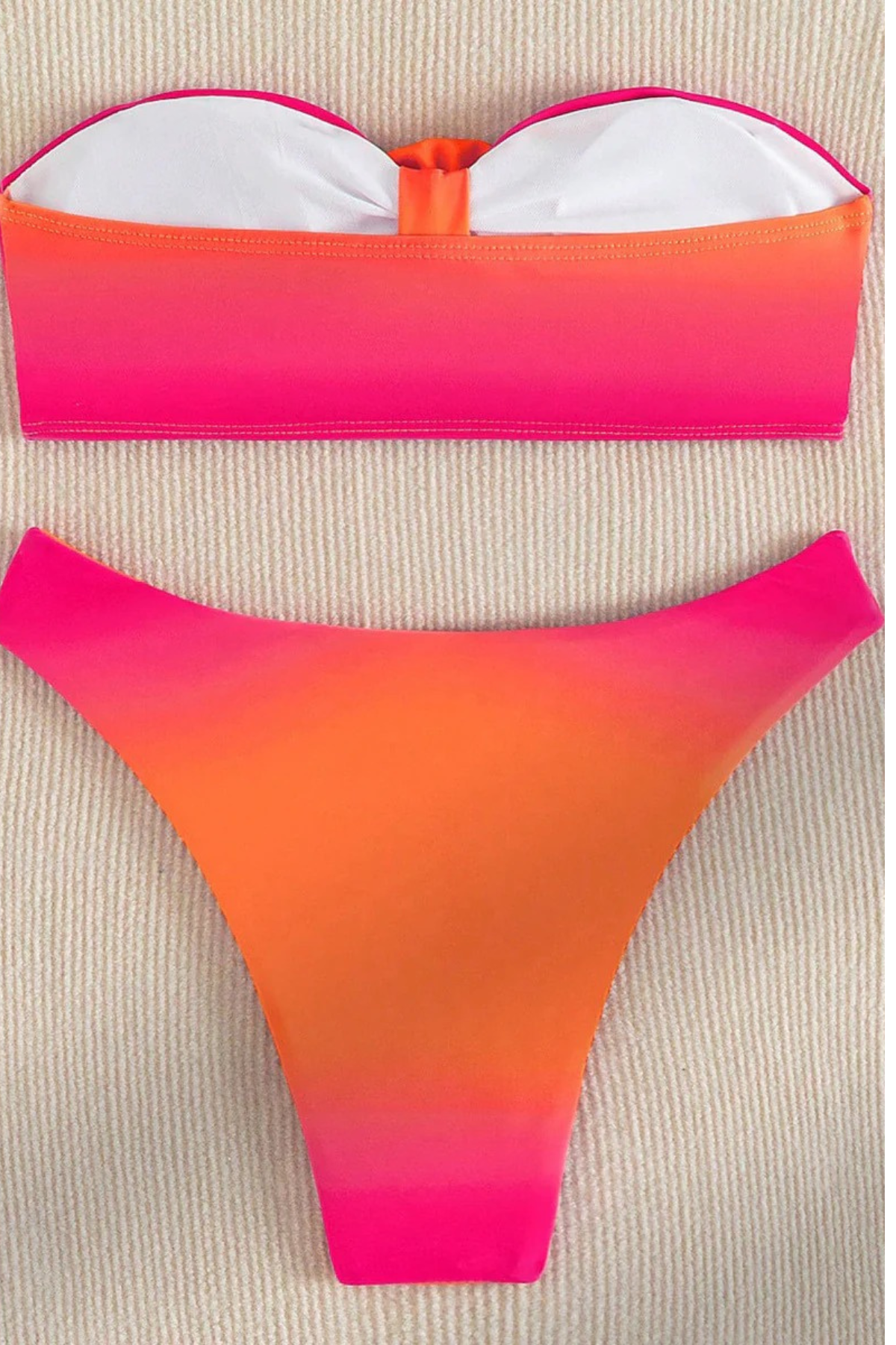 Floral Sunset Gradient Tube Bikini