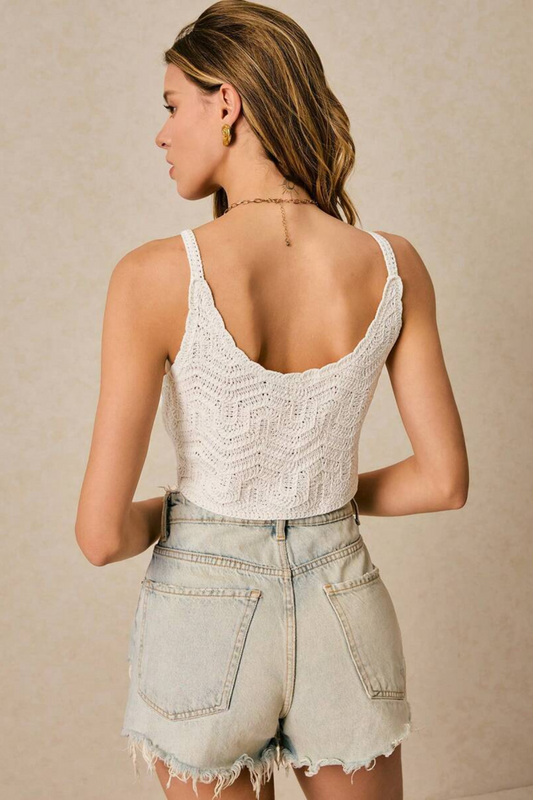 Embroidered Floral Spaghetti Strap Camis