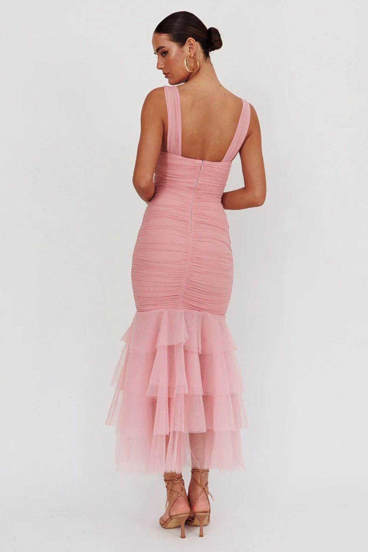 Ruched Ruffle Dress