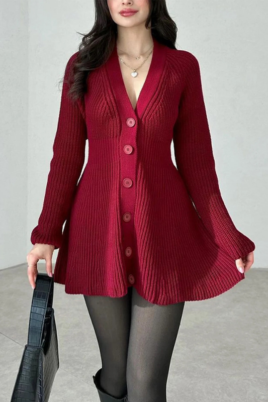 Knit A-Line Sweater Dress