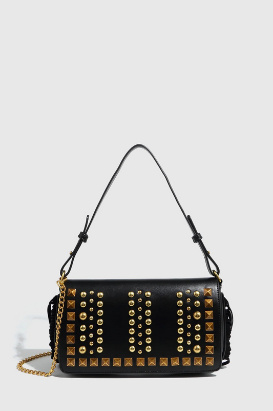 Retro Tassel Rivet Crossbody Bag