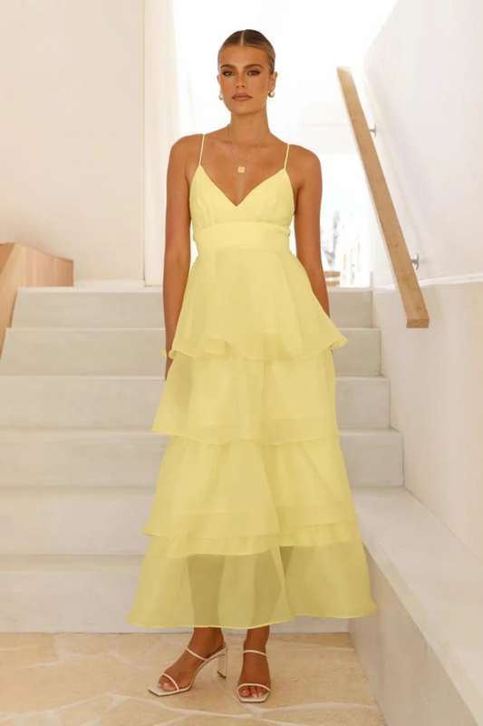 Ruffle Spaghetti Strap Dress