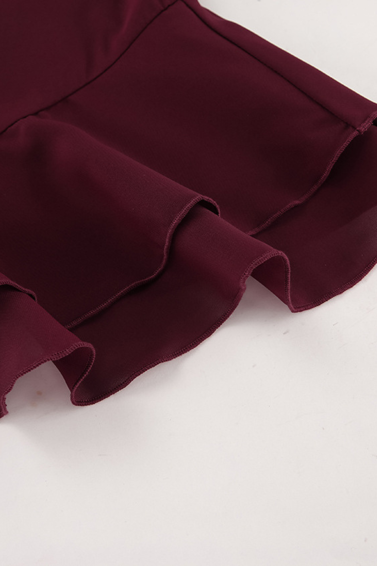 Ruffled Stand Collar Chiffon Blouse