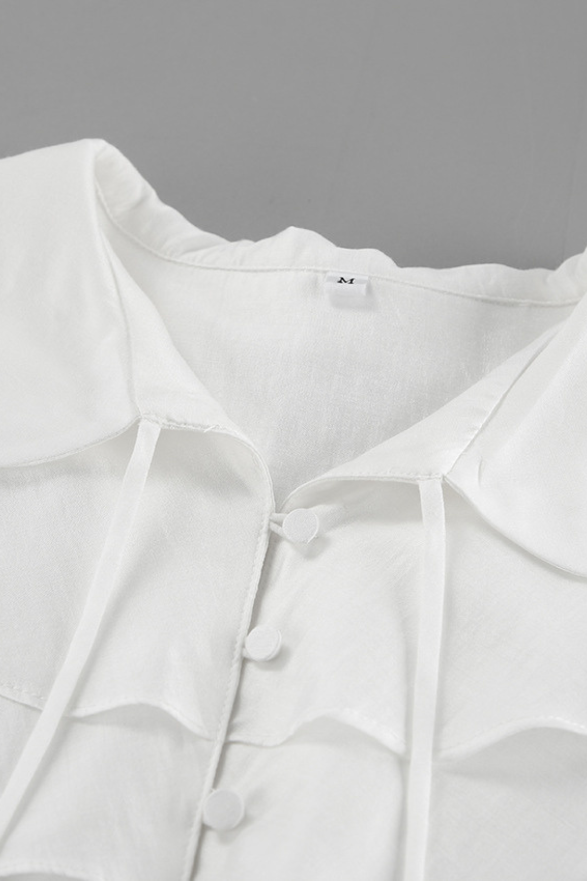 Ruffled Tie Collar Blouse