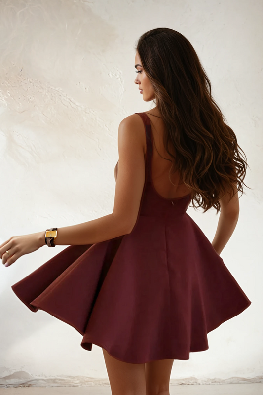 Backless A-Line Mini Dress