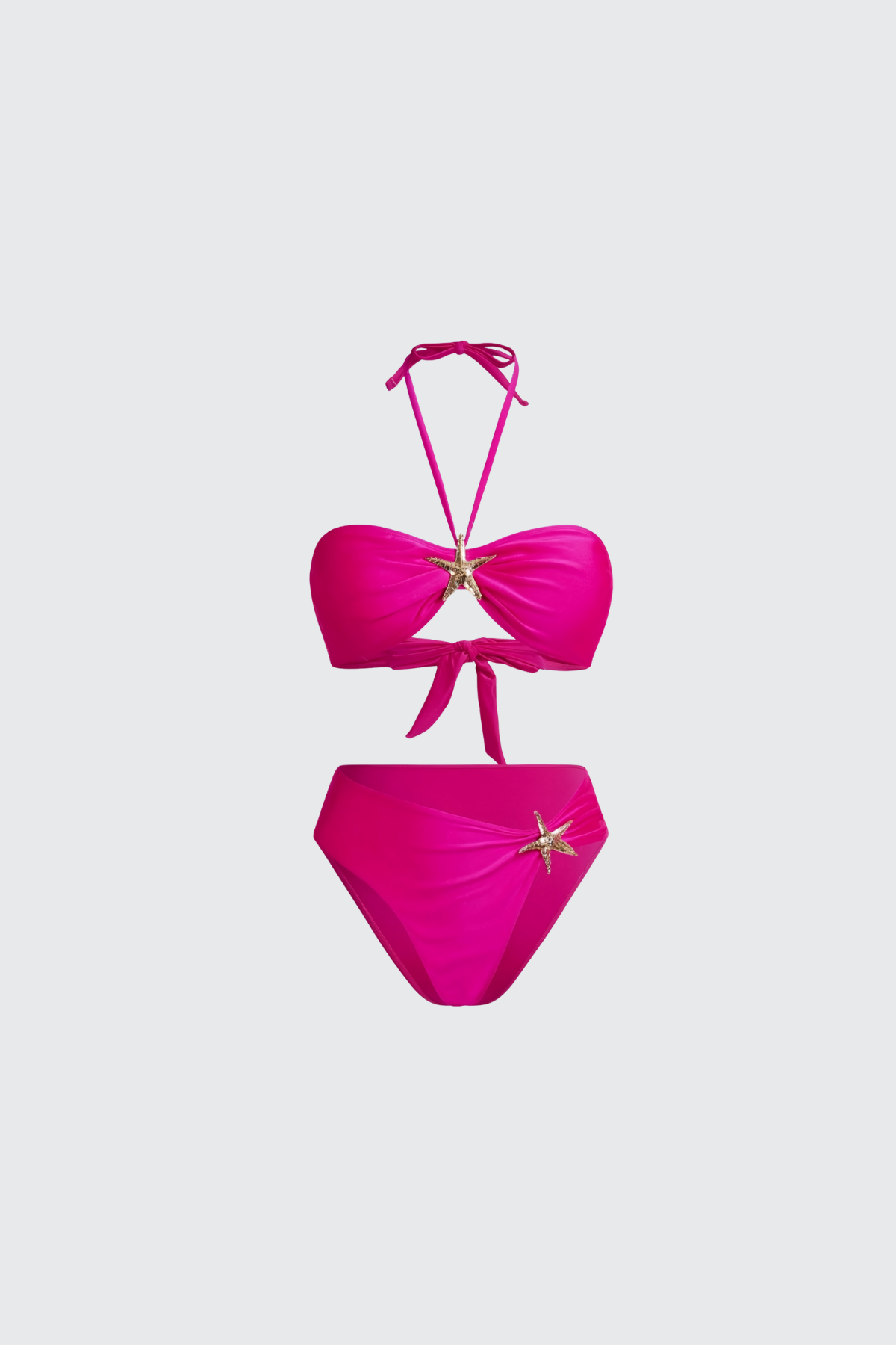 Boho Asymmetric Ruched Bikini Set