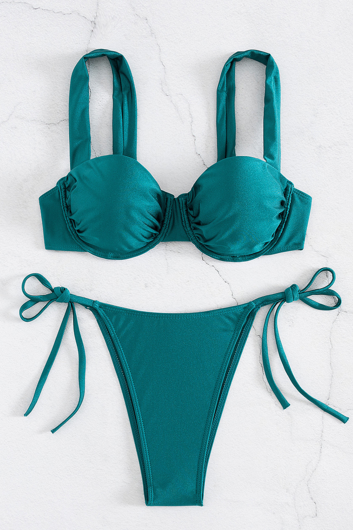 Knotted Push Up Bikini Set