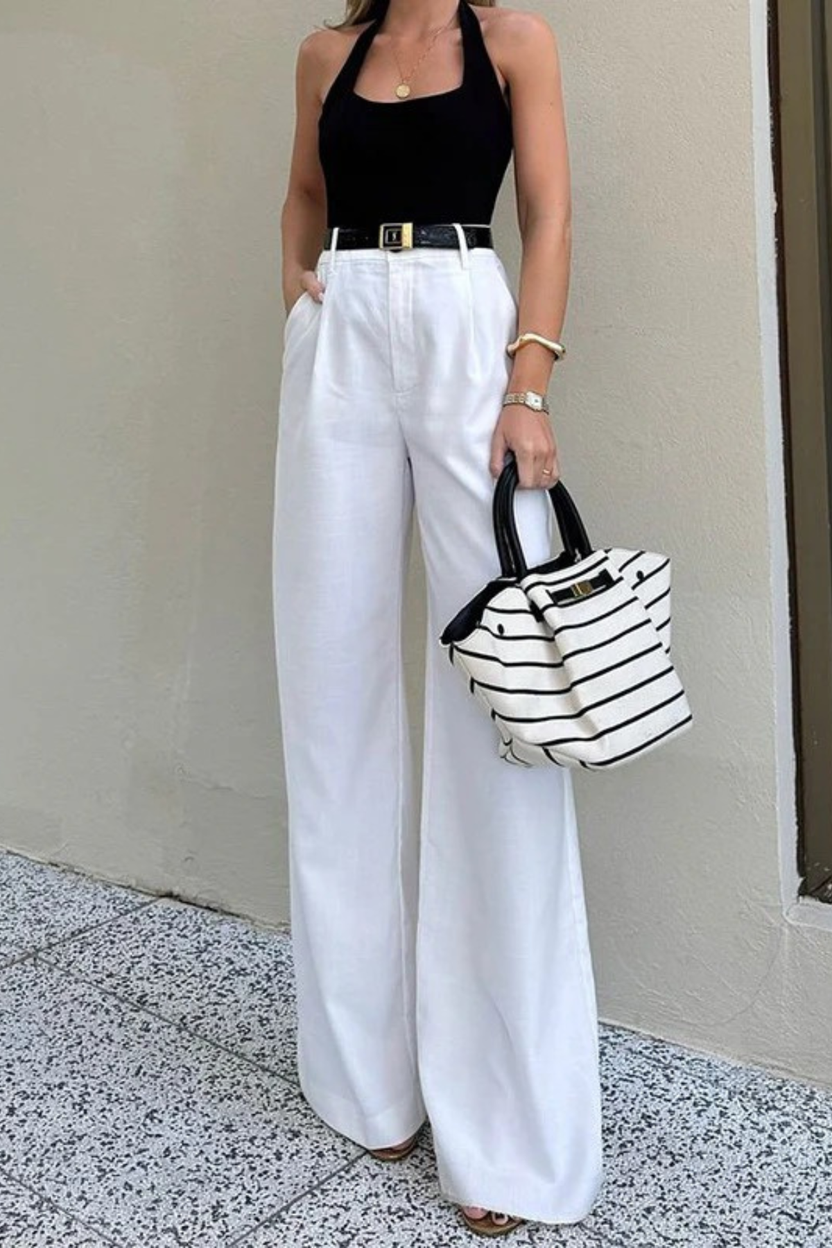 High Waist Wide-Leg Trousers