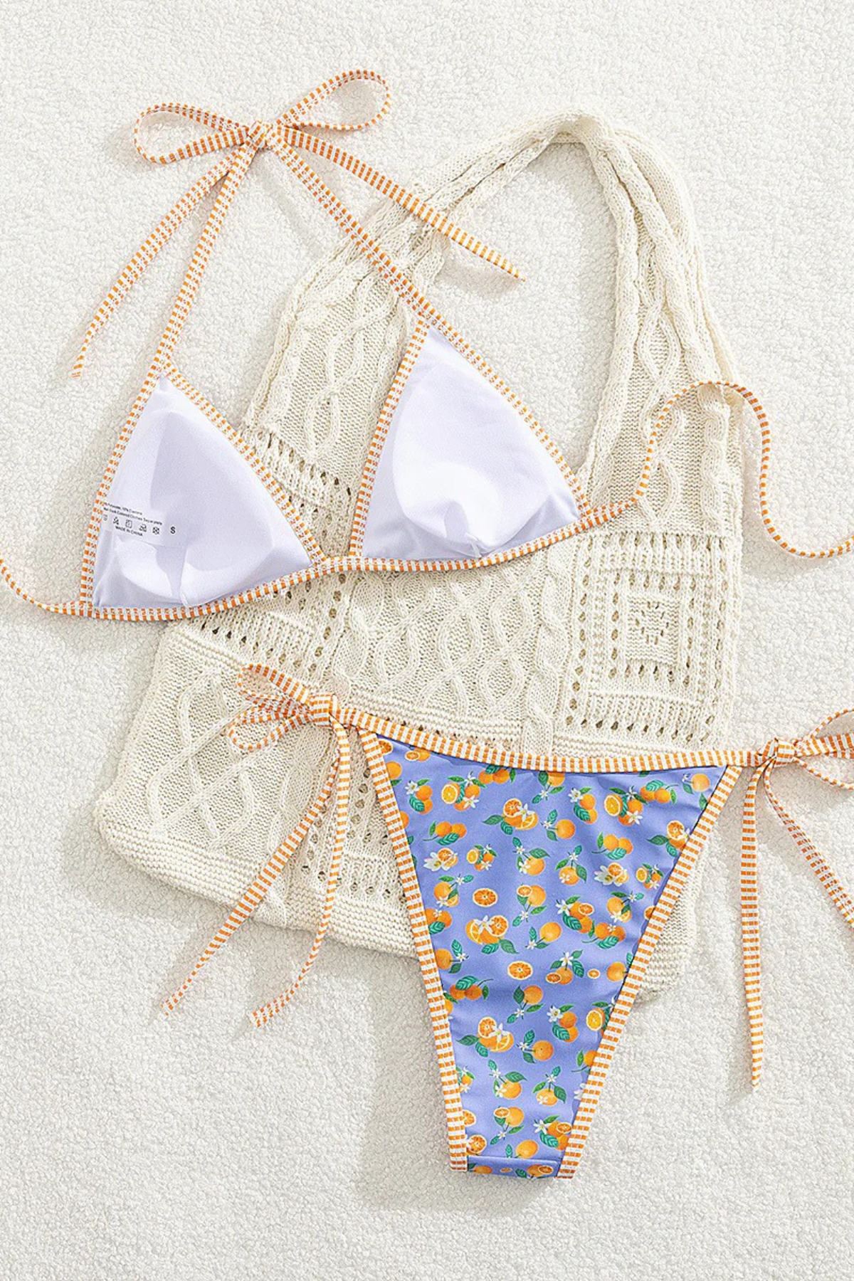 Two-Piece Orange Print Bikini