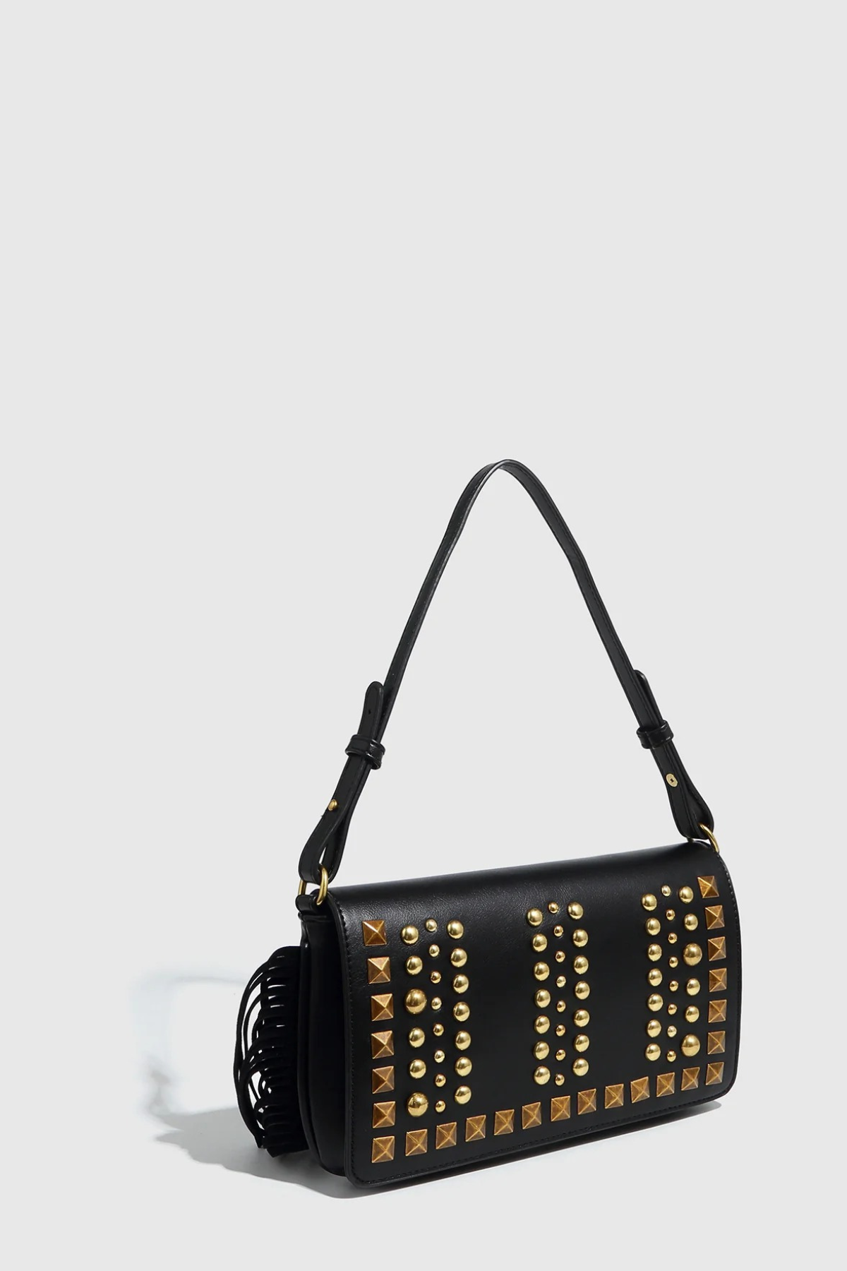 Retro Tassel Rivet Crossbody Bag
