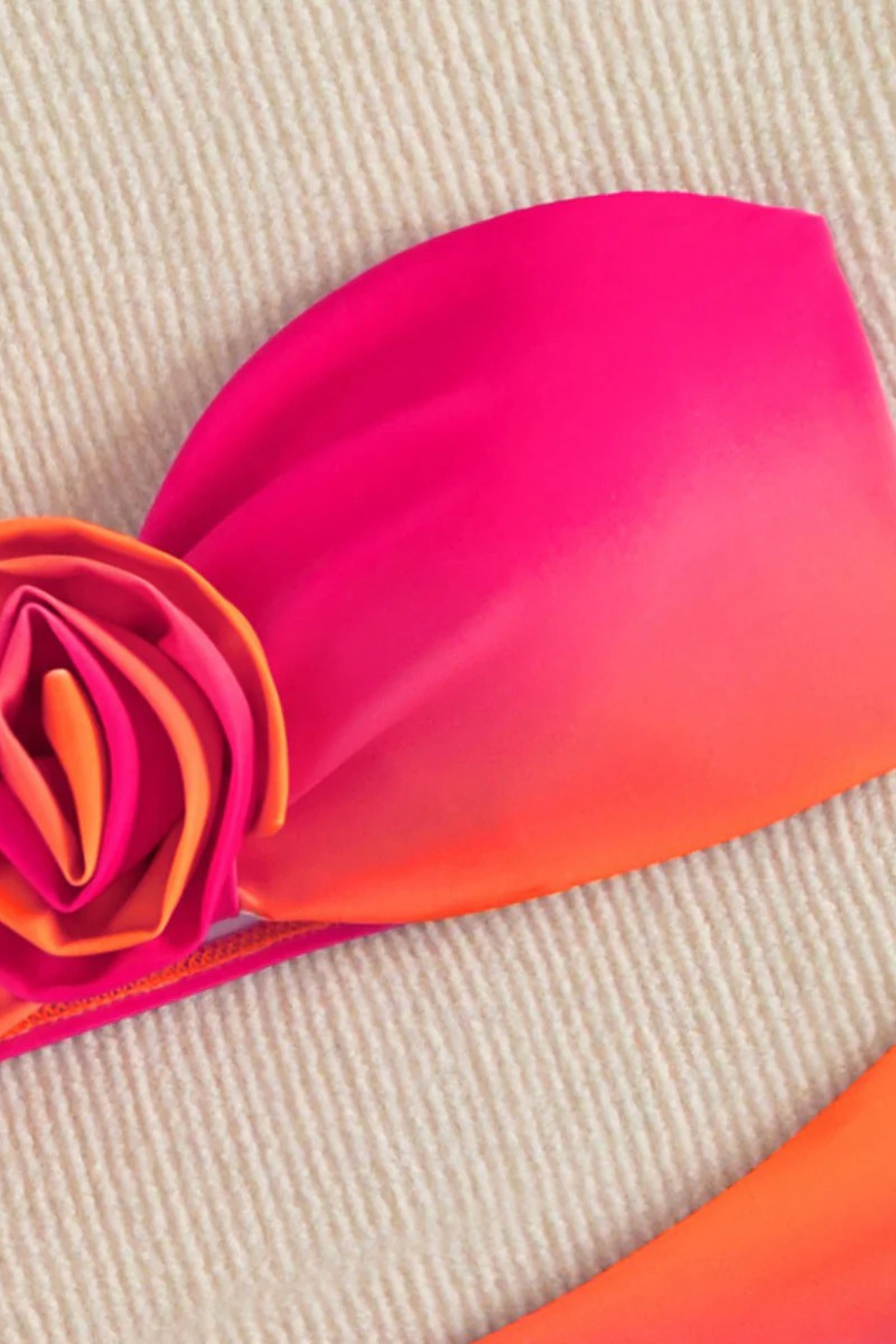 Floral Sunset Gradient Tube Bikini
