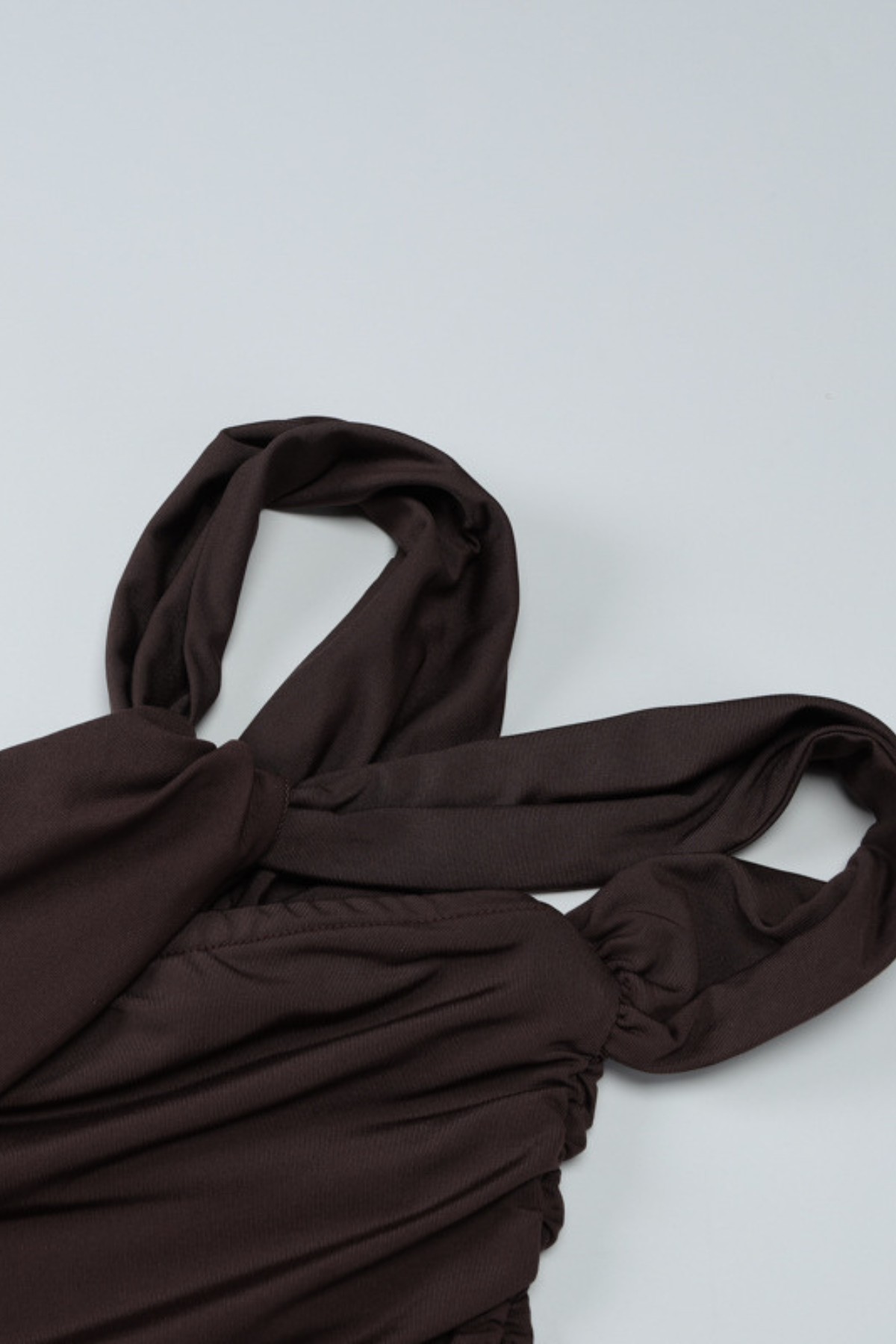 Asymmetric Ruched Split Maxi Dress