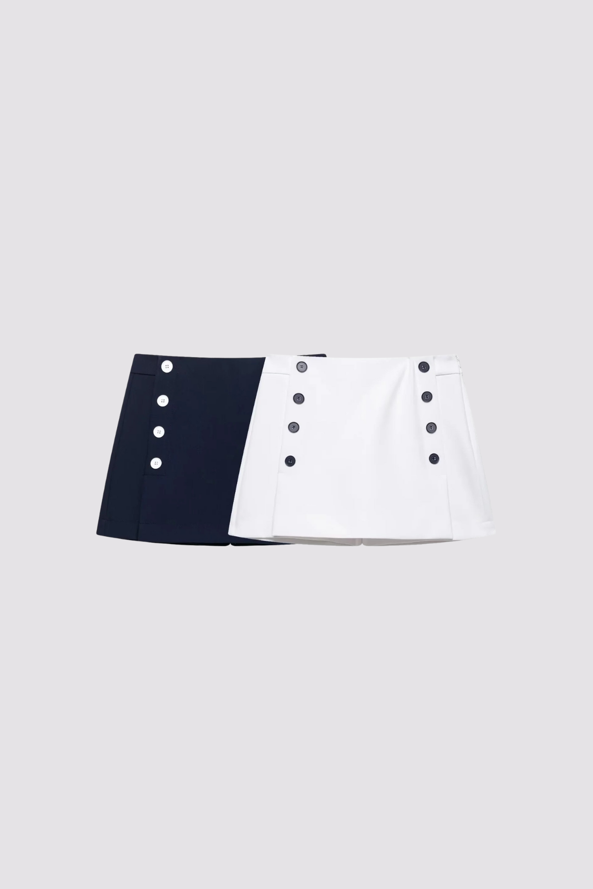 Elegant Solid Polyester Skort