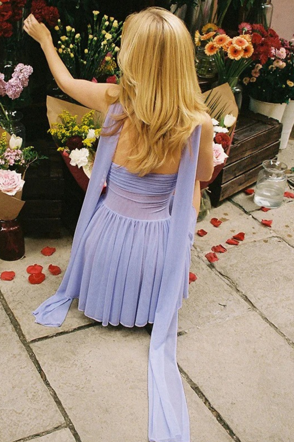 Pleated Tube Dress and Scarf