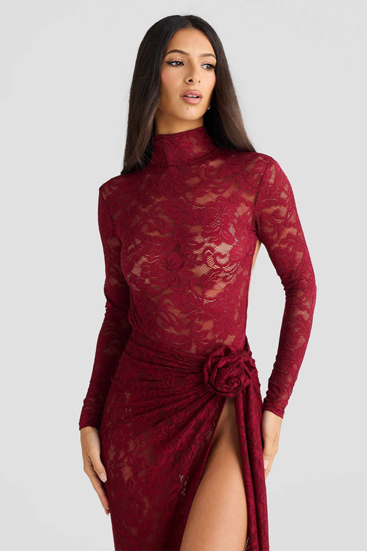 Floral Lace Maxi Skirt Set