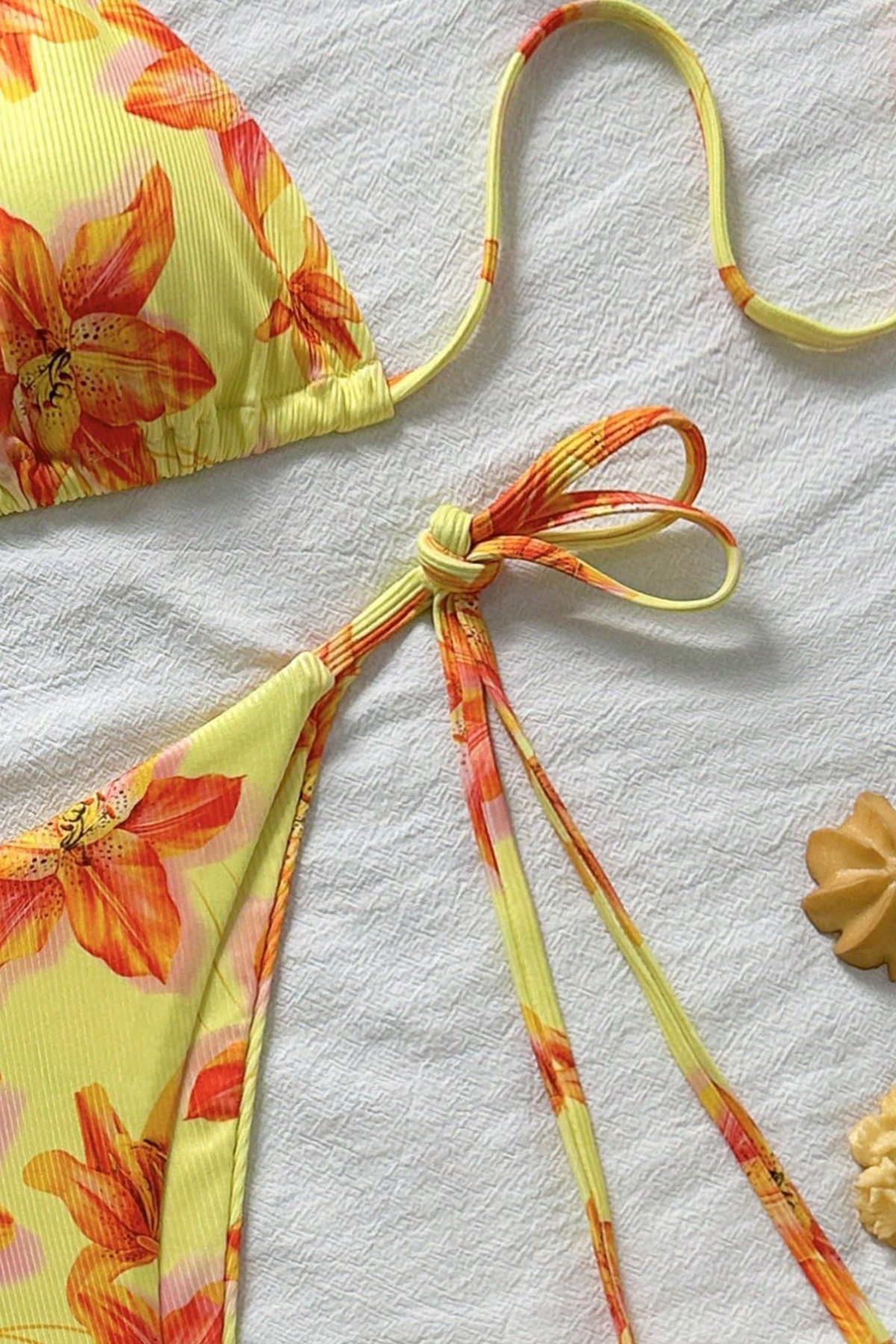 Fresh Floral Halter Bikini Set
