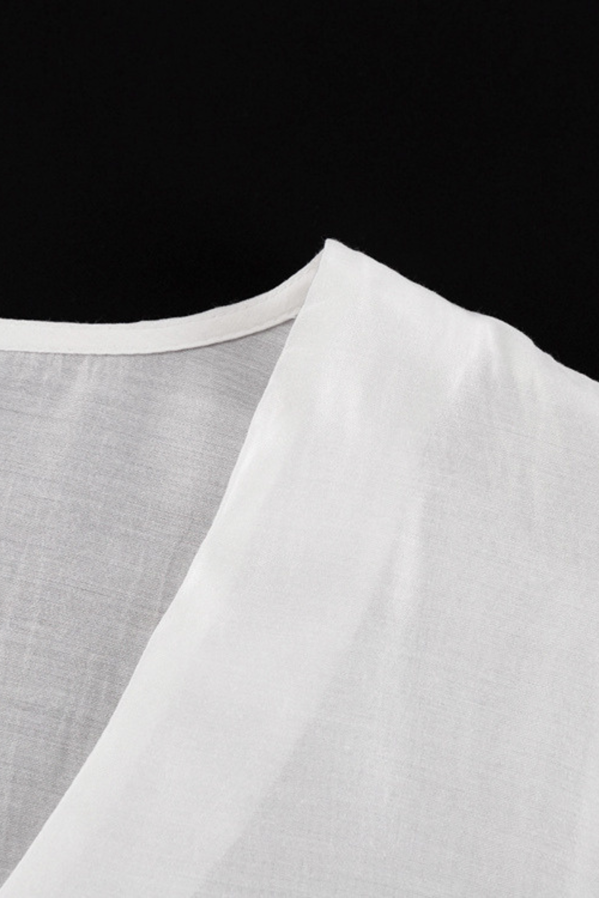 V-Neck Longline Ruffle Top