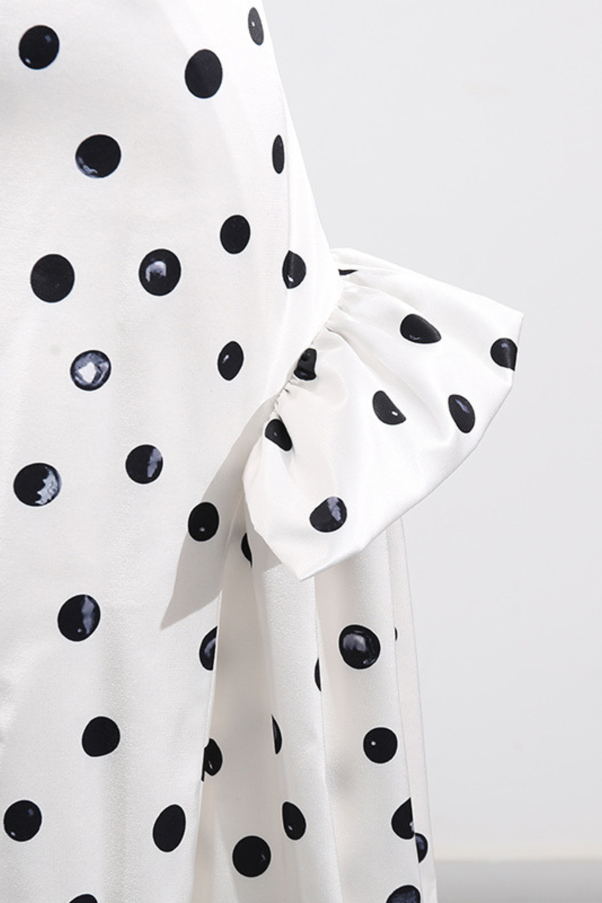 Polka Dot Asymmetric Maxi Skirt
