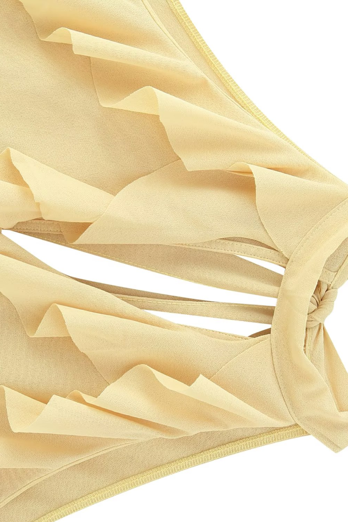 Ruffled Cutout Halter Tank Top