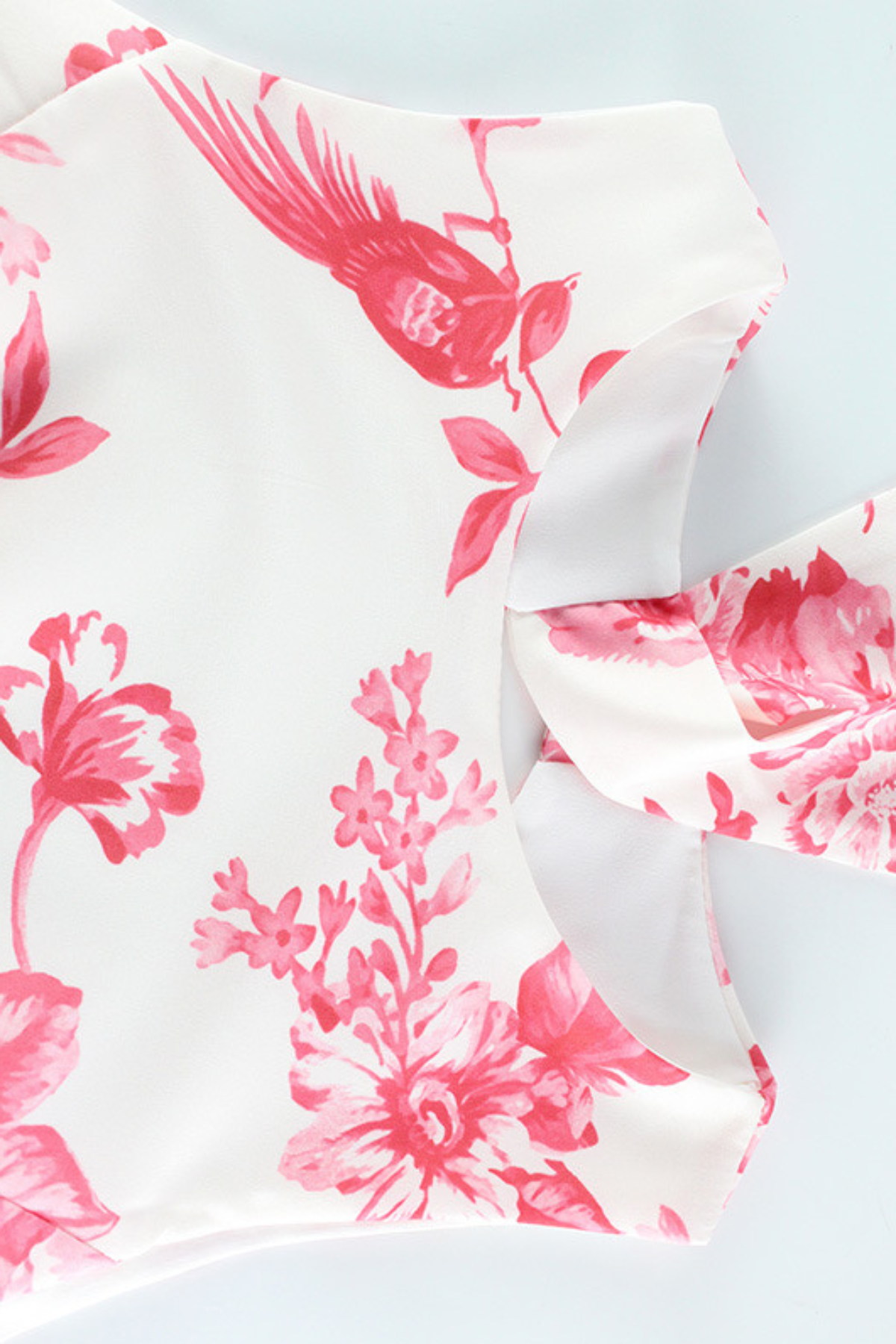 High Waist Elegant Floral Mini Dress