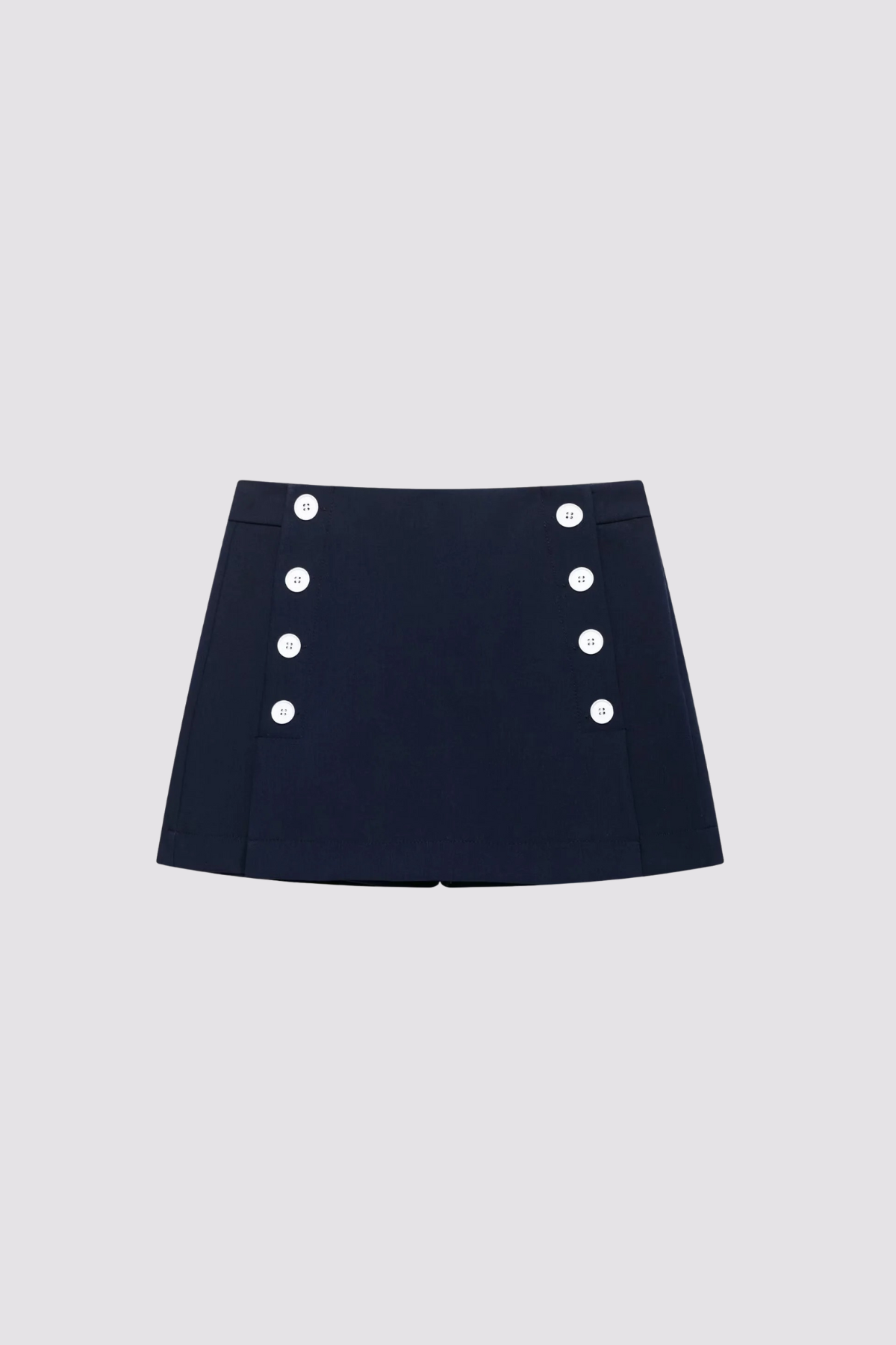 Elegant Solid Polyester Skort