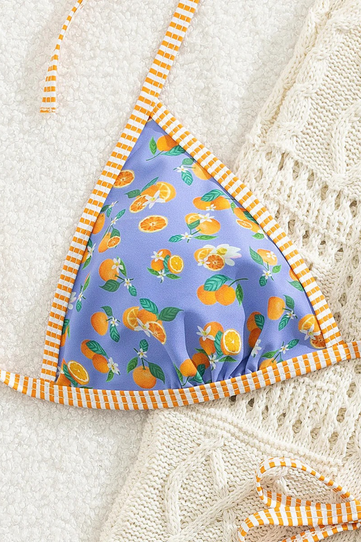 Two-Piece Orange Print Bikini