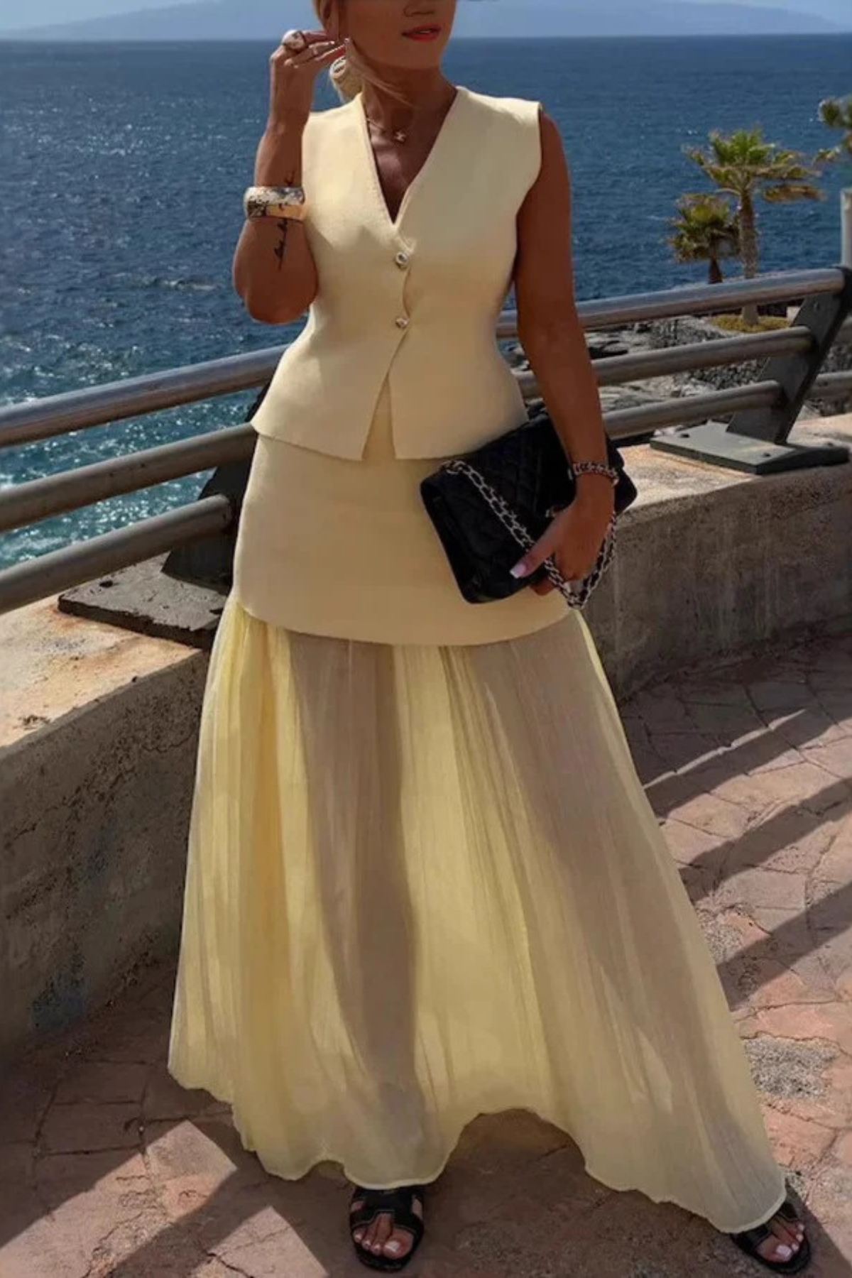 Summer Knitted Skirt Set