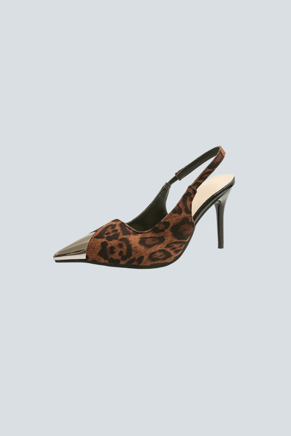 Hollow-Out Leopard Print Stiletto Heels