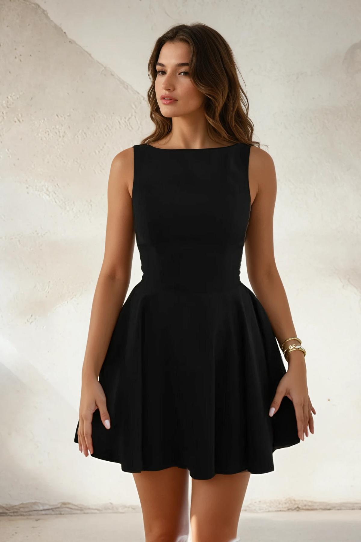 Backless A-Line Mini Dress