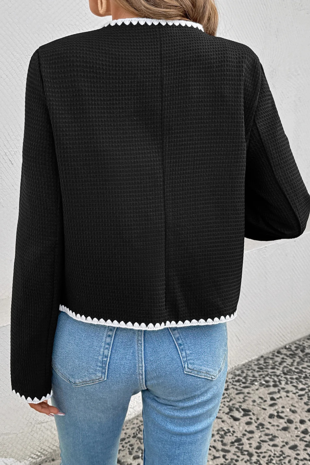 Contrast Trim Cardigan