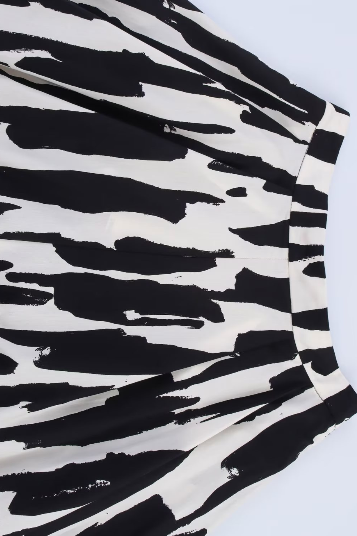 Elegant Digital Print A-Line Midi Skirt