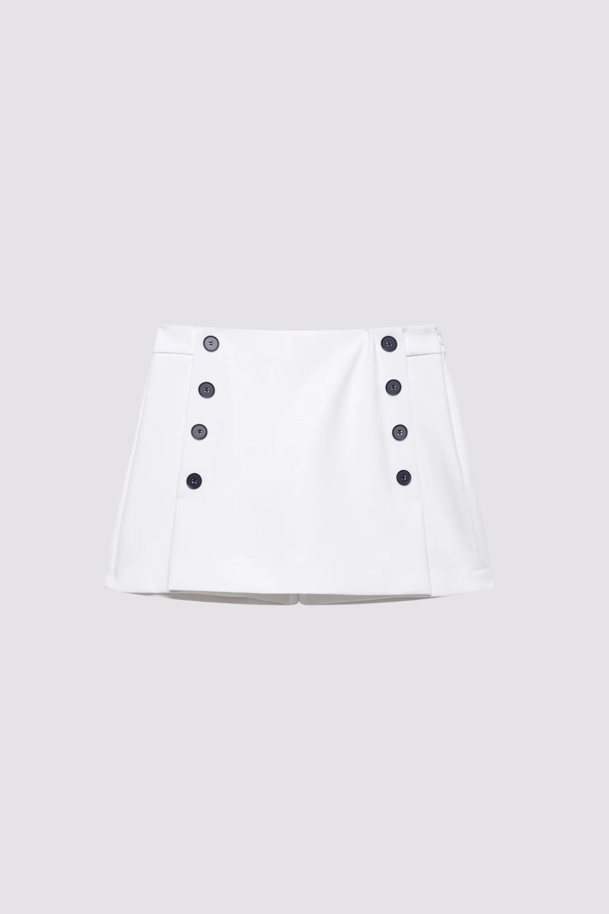 Elegant Solid Polyester Skort