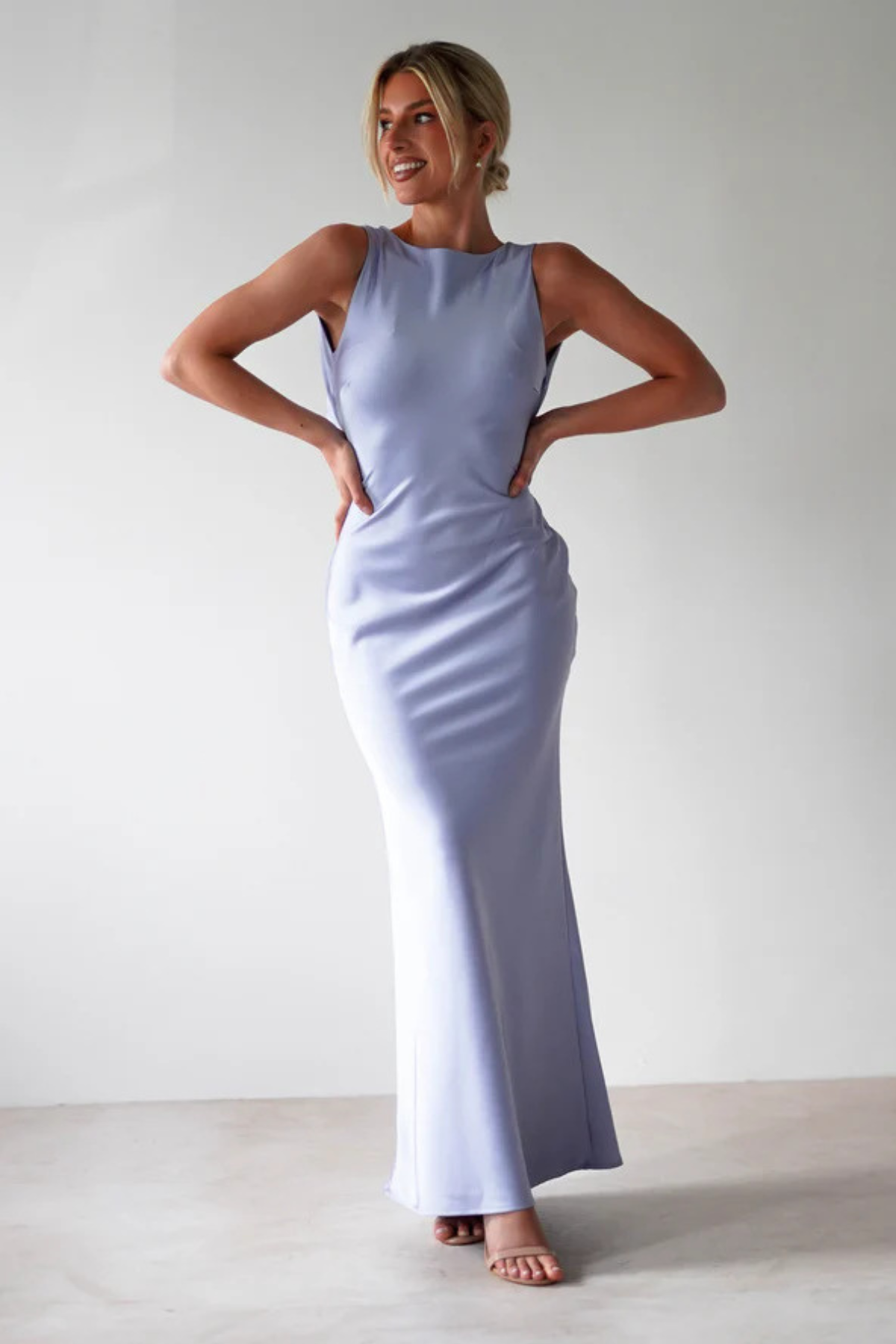 Backless Tie Detail Cutout Maxi Dress