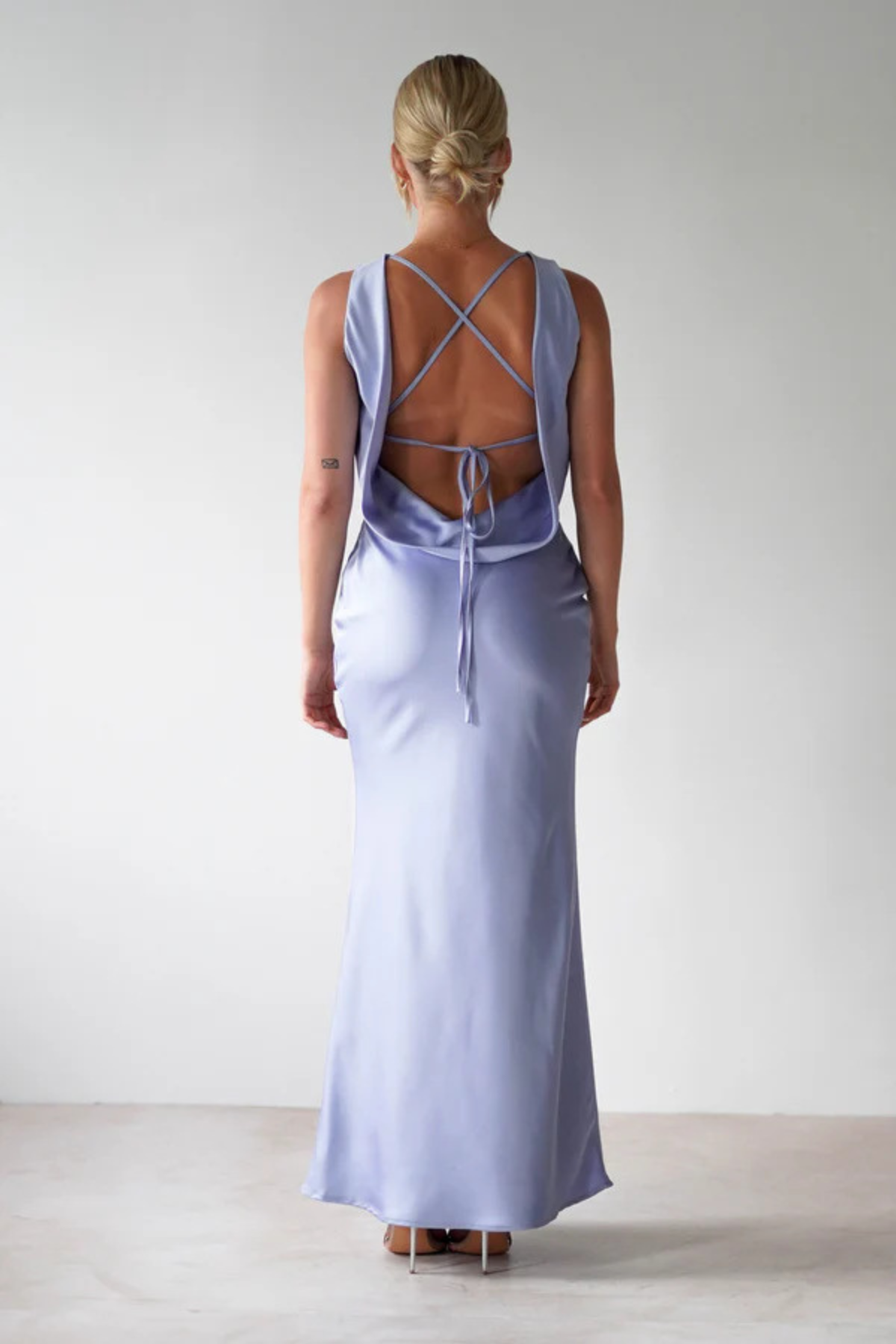 Backless Tie Detail Cutout Maxi Dress
