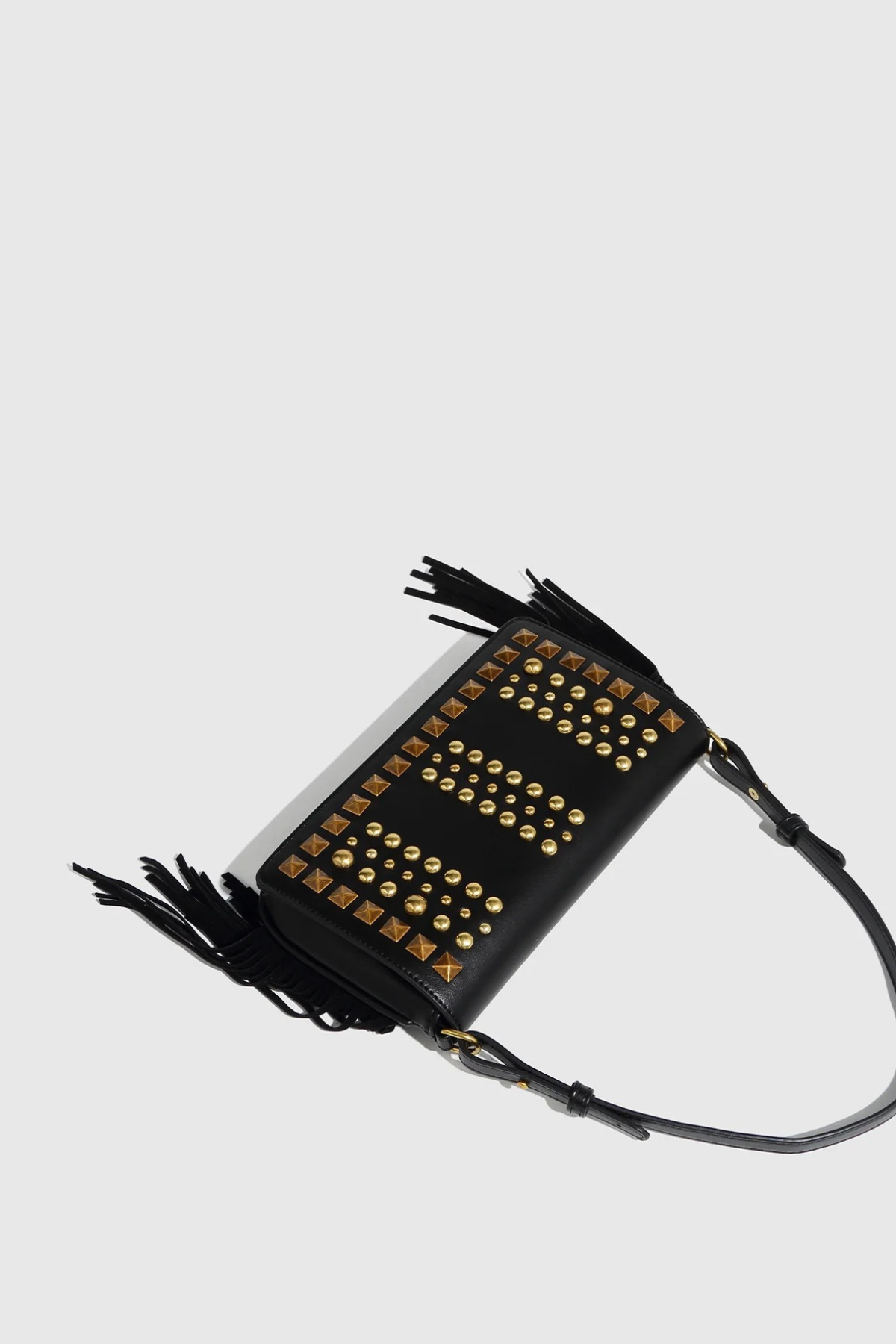 Retro Tassel Rivet Crossbody Bag