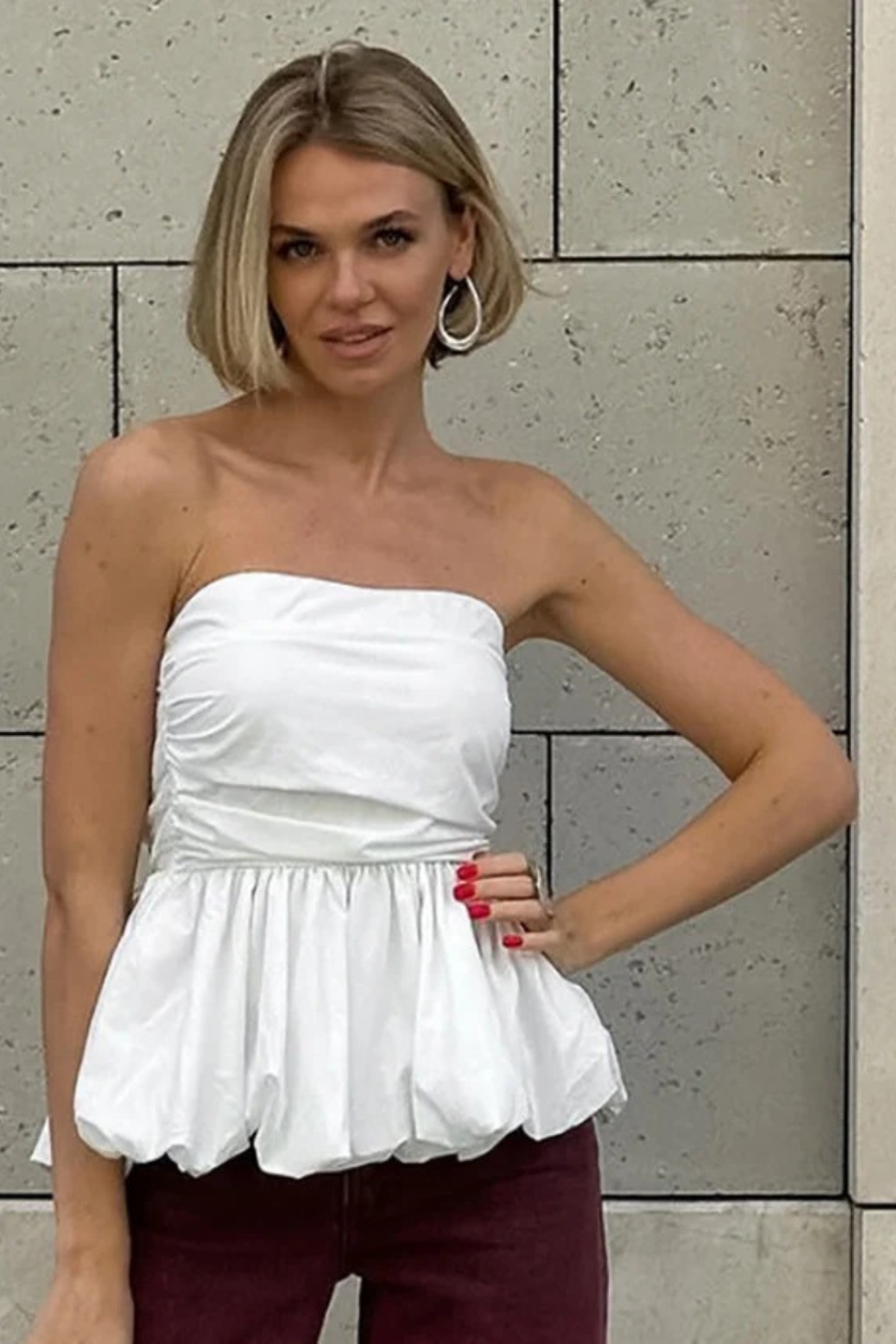 Smocked Strapless Tube Top