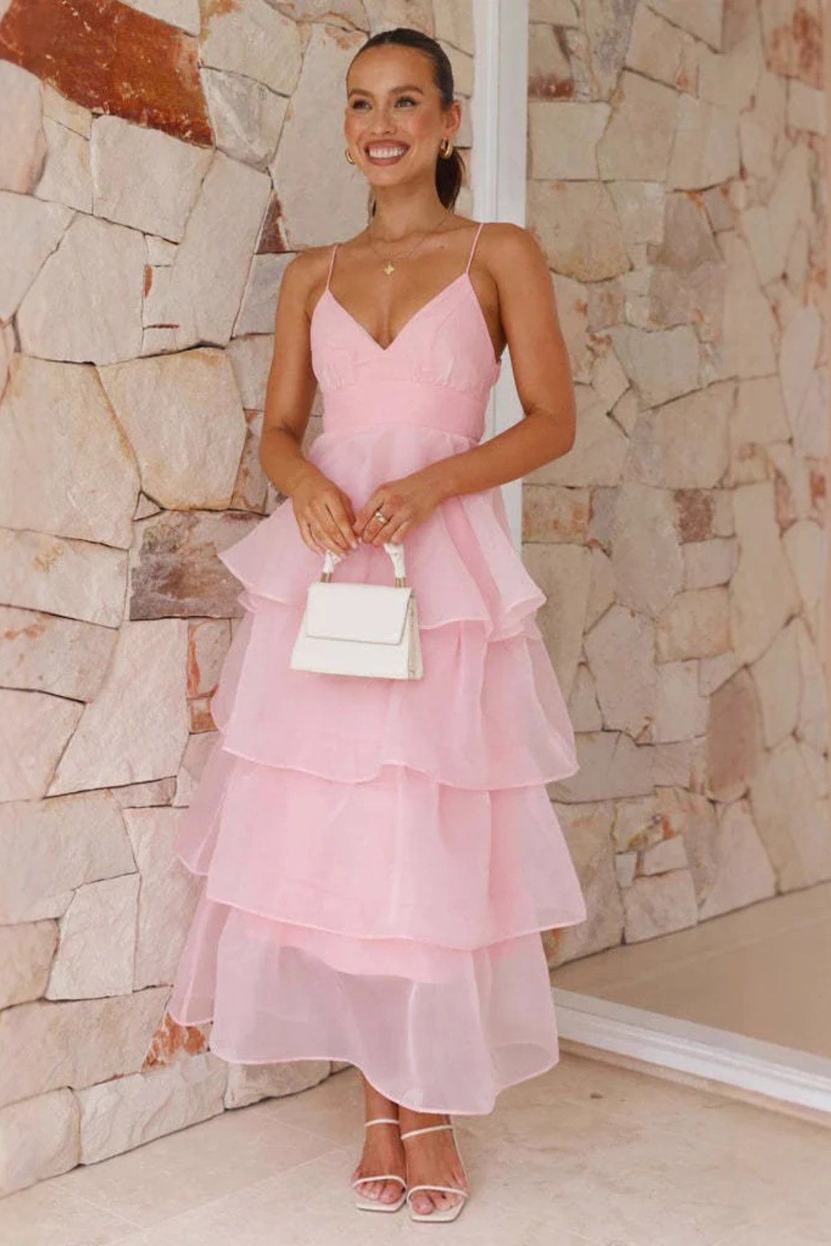 Ruffle Spaghetti Strap Dress
