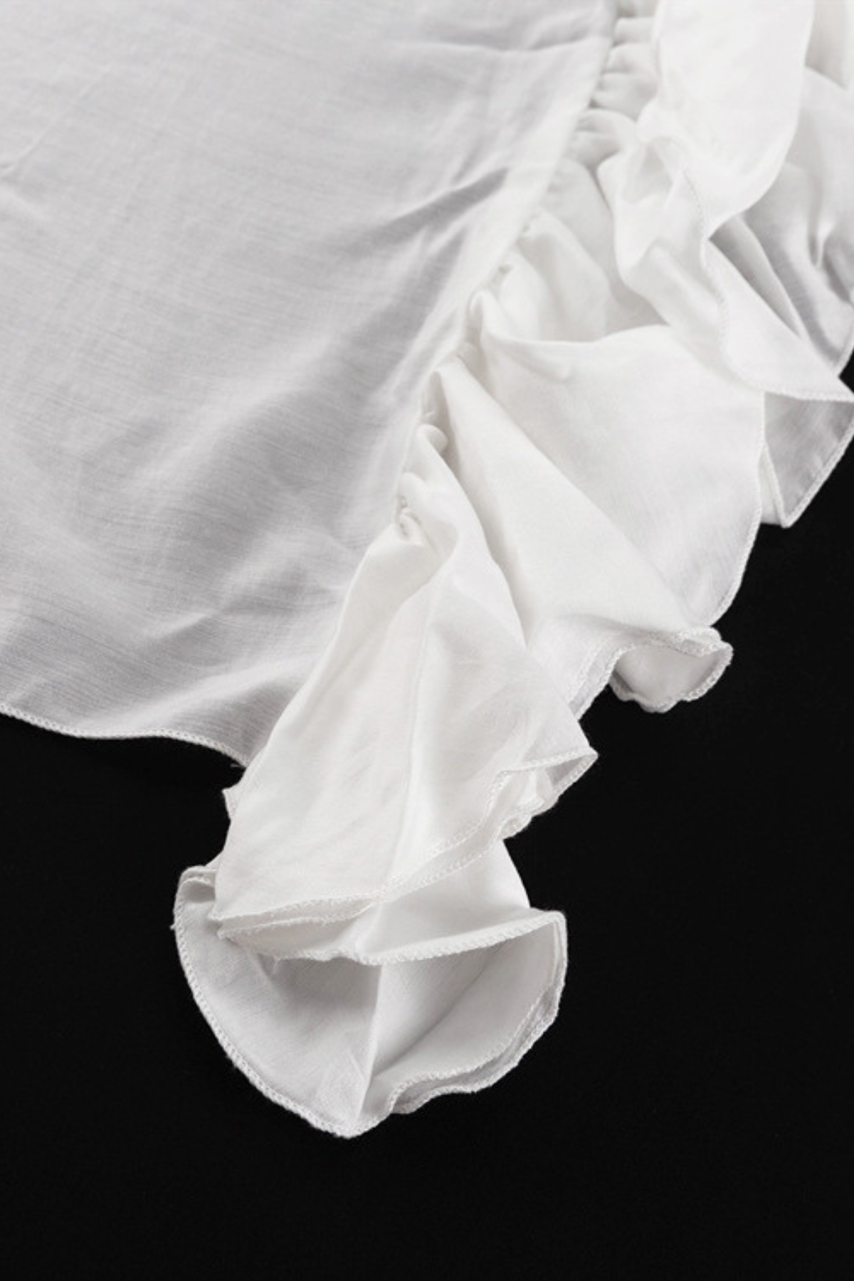 V-Neck Longline Ruffle Top