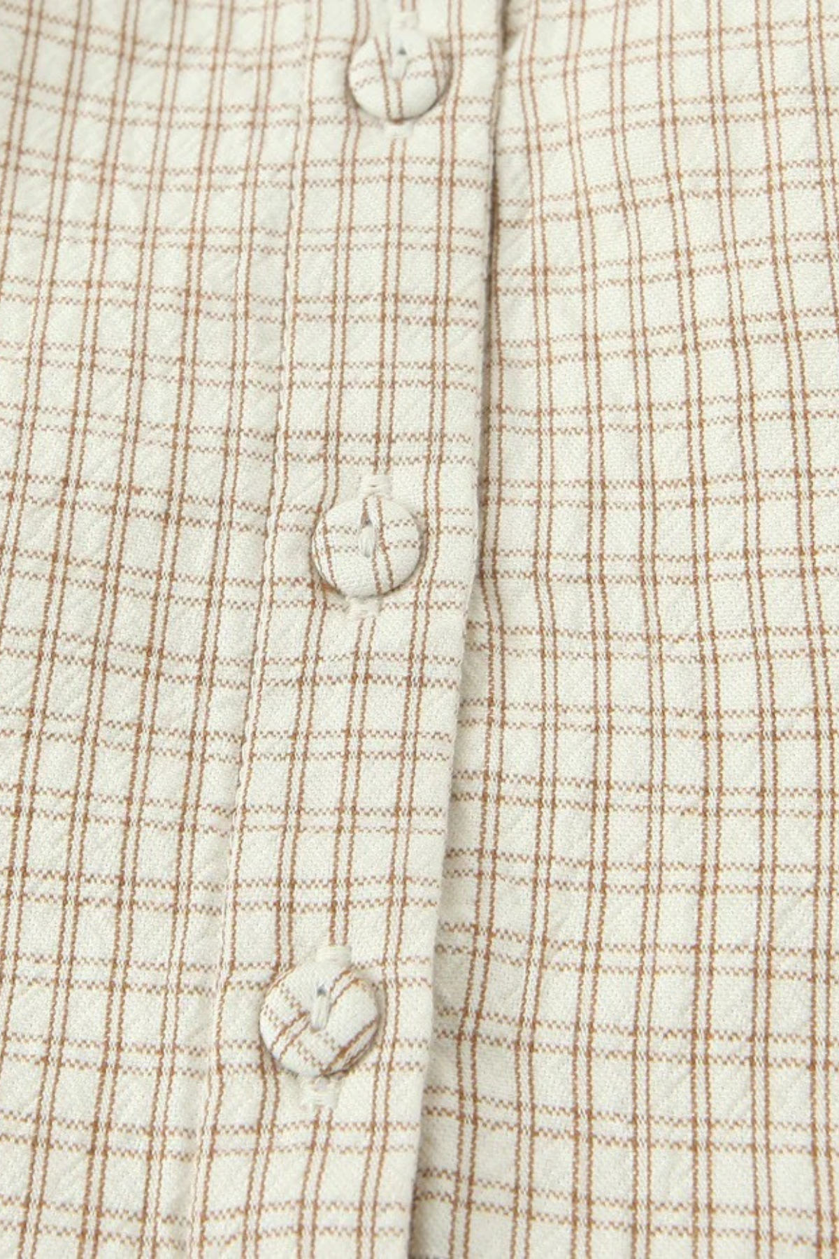 Elegant Gingham Ruffle Embroidery Top