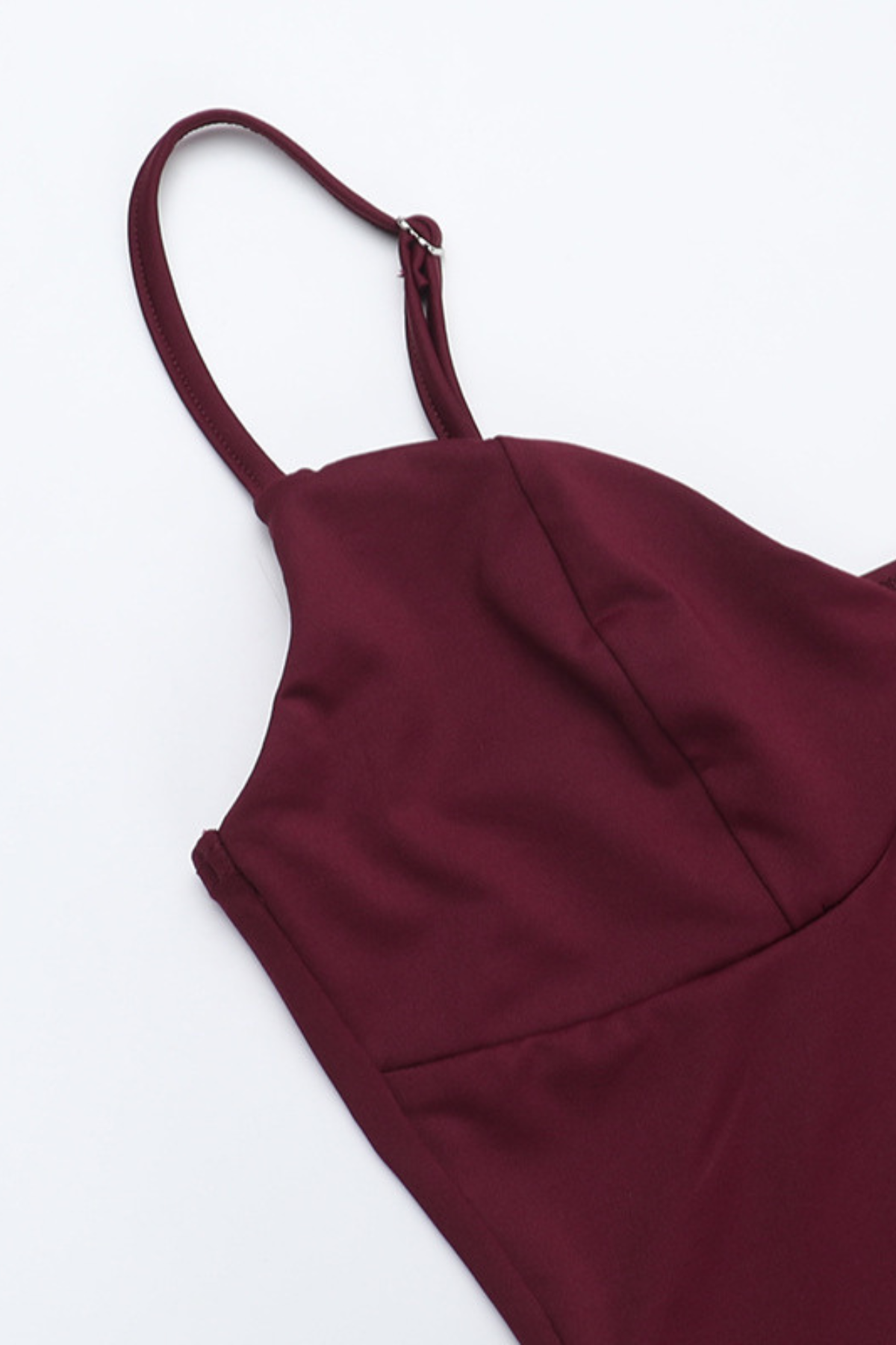 Long Ruffle Slit Dress
