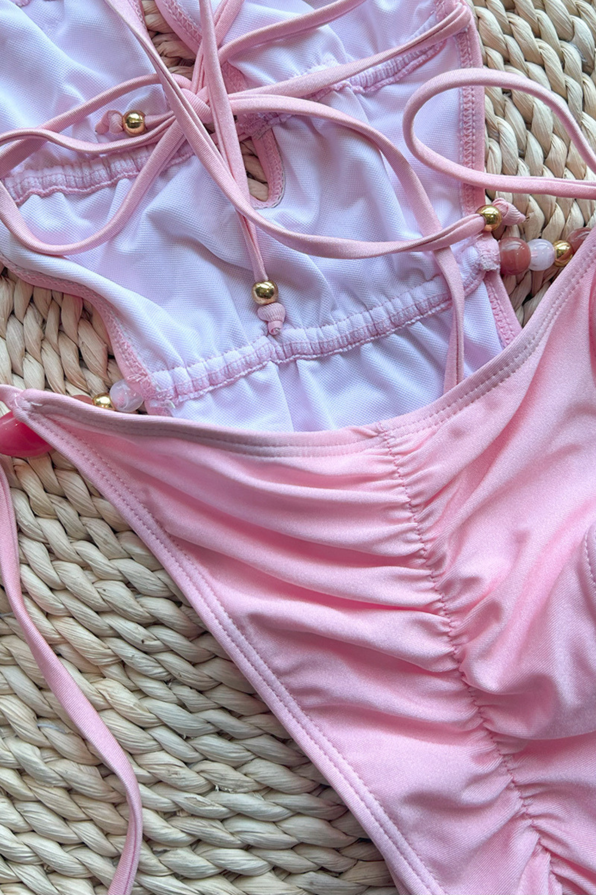 Cut-Out Pink Monokini Swimsuit