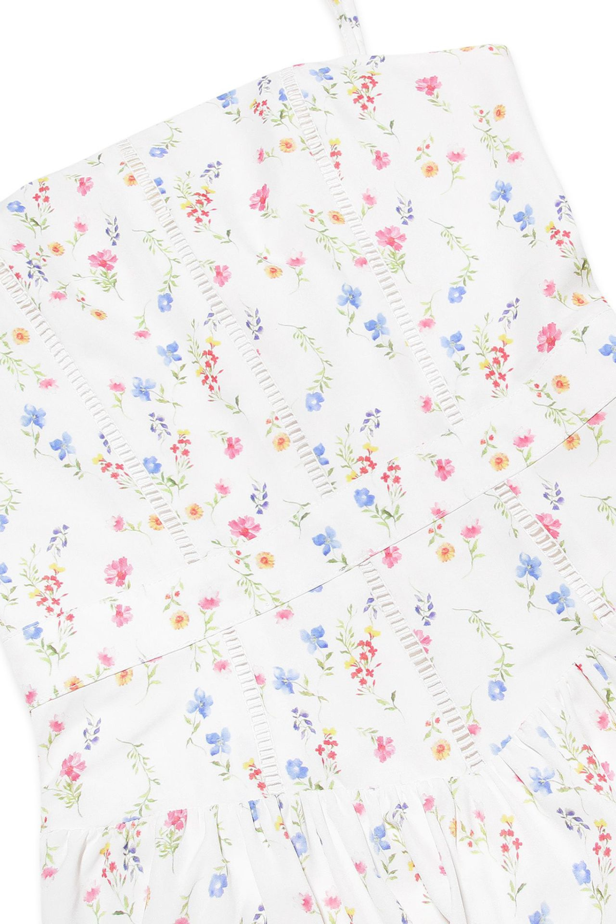 Floral Print Cinch Waist Maxi Dress