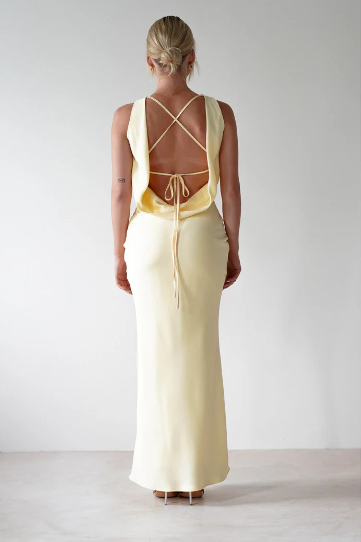 Backless Tie Detail Cutout Maxi Dress